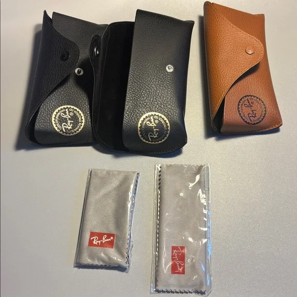 Ray-Ban Black and Tan Sunglass Cases only - Picture 2 of 3